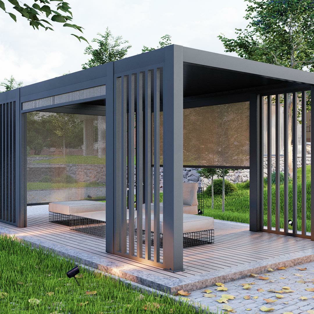 Outdoor Furniture Gazebo - جازيبو وشرفة حديقة عصرية قابلة للطي