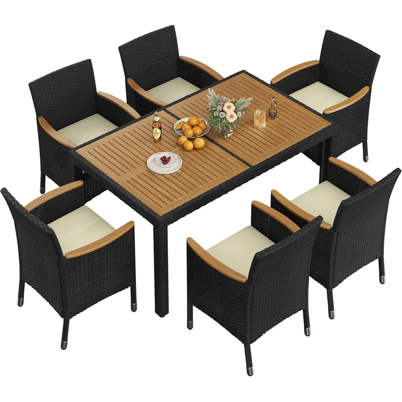 Outdoor Furniture Dining Set - طقم أثاث فناء مكون من 7