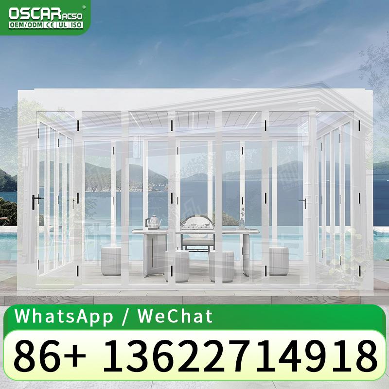 Outdoor Furniture Gazebo - عريشة سقف ثابتة فاخرة من الألومنيوم