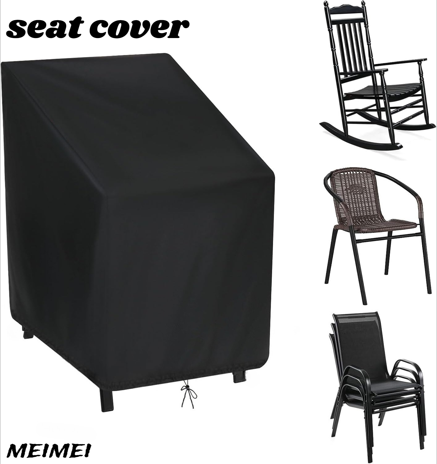 Outdoor Furniture Cover - مكدسة كرسي غطاء غبار حقيبة التخزين