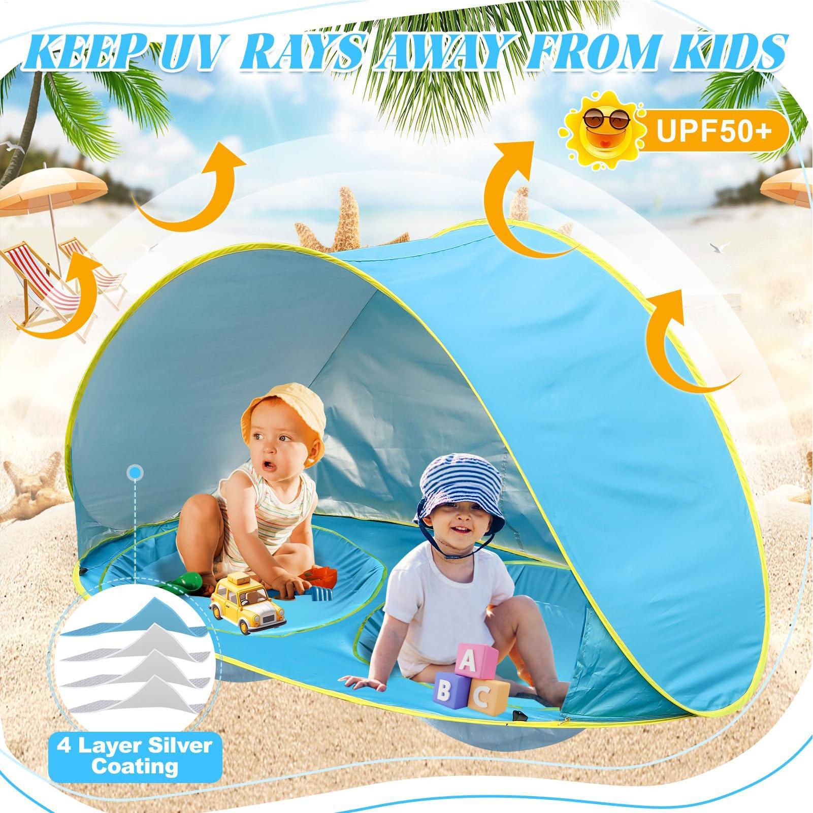 خيمة شاطئية للأطفال مع حوض سبا - مراجعة Sun Sail Shade وسعره