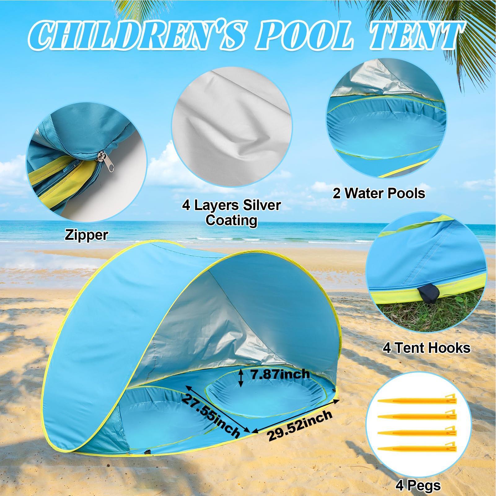 خيمة شاطئية للأطفال مع حوض سبا - مراجعة Sun Sail Shade وسعره