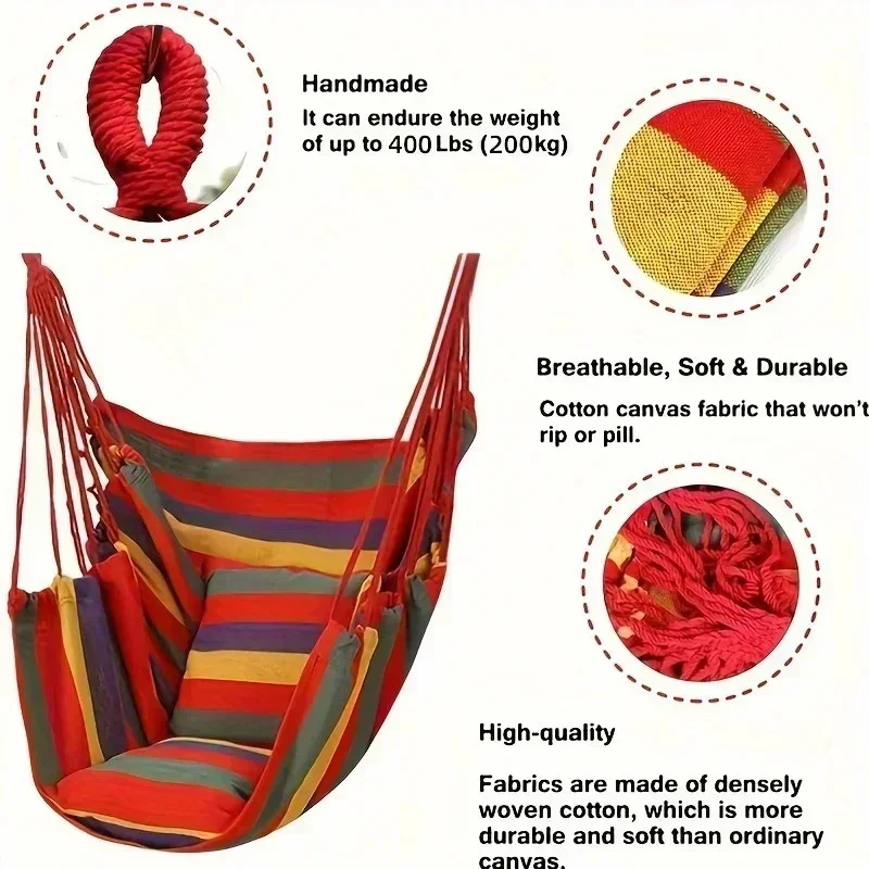 كرسي أرجوحة قماشي مخطط وملون،  - مراجعة Outdoor Furniture No Cushions وسعره
