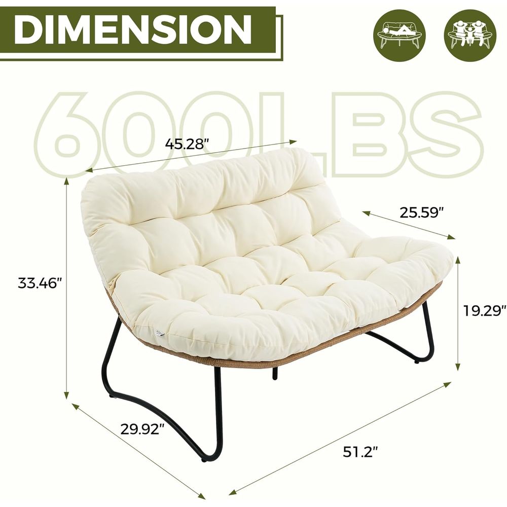 كرسي حديقة خارجي، أريكة بوهو م - مراجعة Outdoor Furniture Lounge Set وسعره