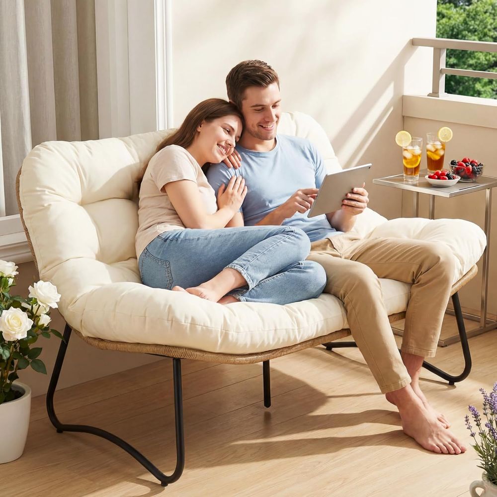 كرسي حديقة خارجي، أريكة بوهو م - مراجعة Outdoor Furniture Lounge Set وسعره