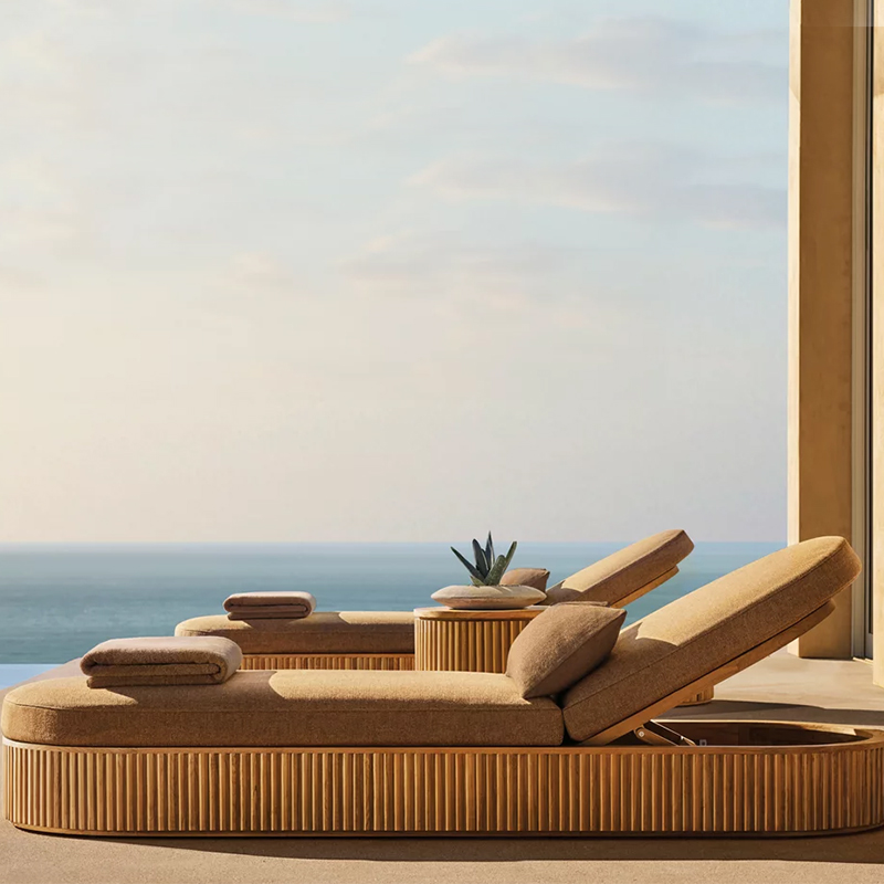 كراسي استلقاء خشبية عصرية قابل - مراجعة Outdoor Furniture Lounge Set وسعره