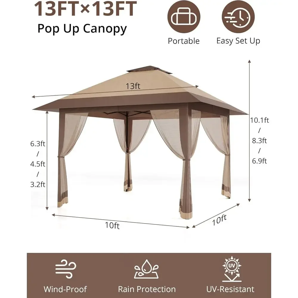 جازيبو خارجي 13×13 مع غطاء شبك - مراجعة Outdoor Furniture Gazebo وسعره