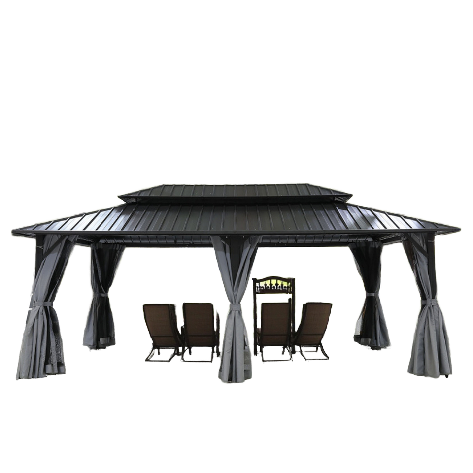 مظلة خارجية بإطار ألومنيوم وسق - مراجعة Outdoor Furniture Gazebo وسعره