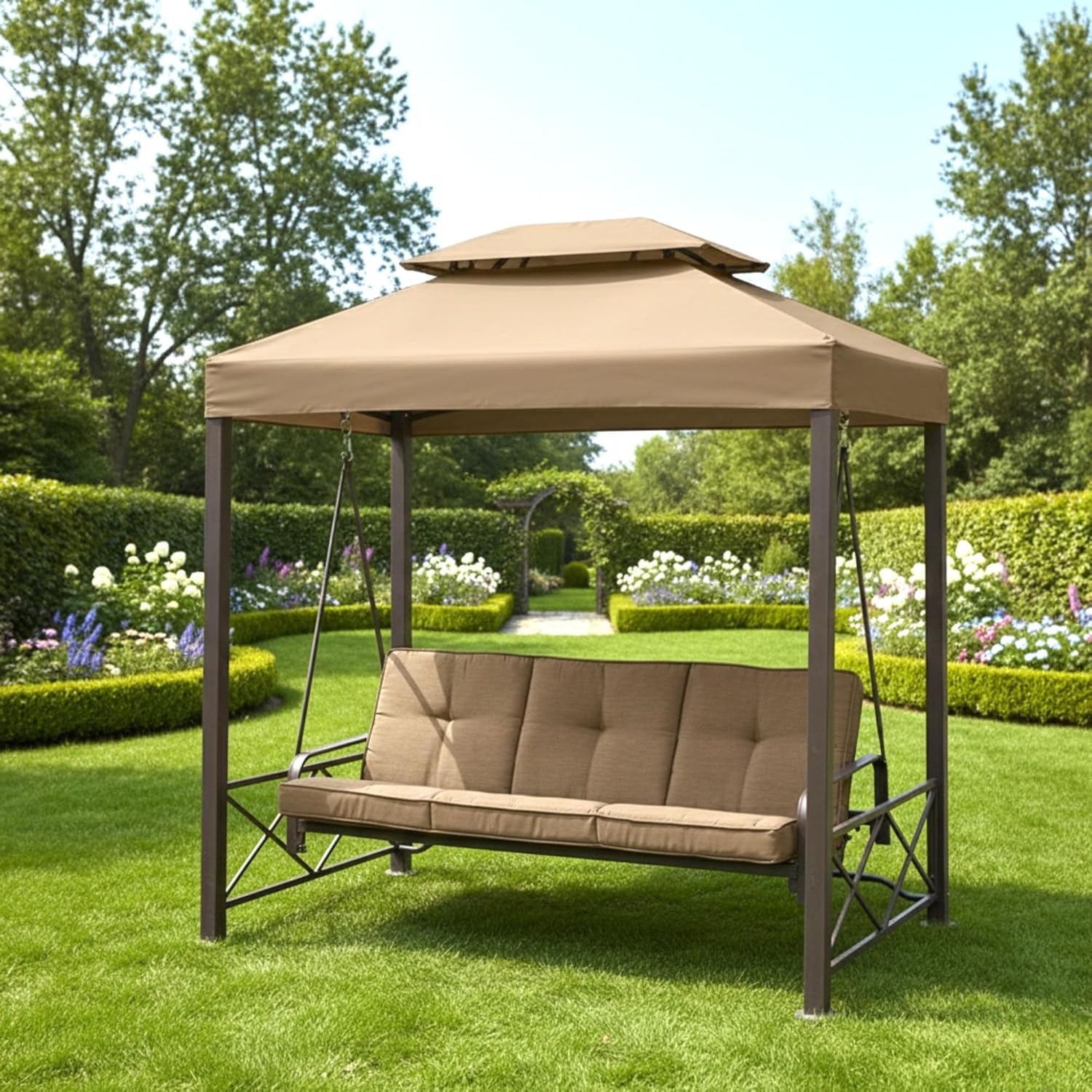 غطاء علوي متين بديل لشرفة التأ - مراجعة Outdoor Furniture Gazebo وسعره