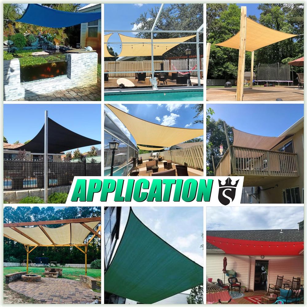 مظلة شمسية سوداء مربعة مقاس 12 - مراجعة Sun Sail Shade وسعره