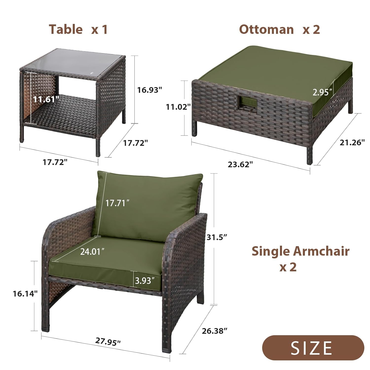 طقم أثاث خارجي من 5 قطع من الر - مراجعة Outdoor Furniture Lounge Set وسعره