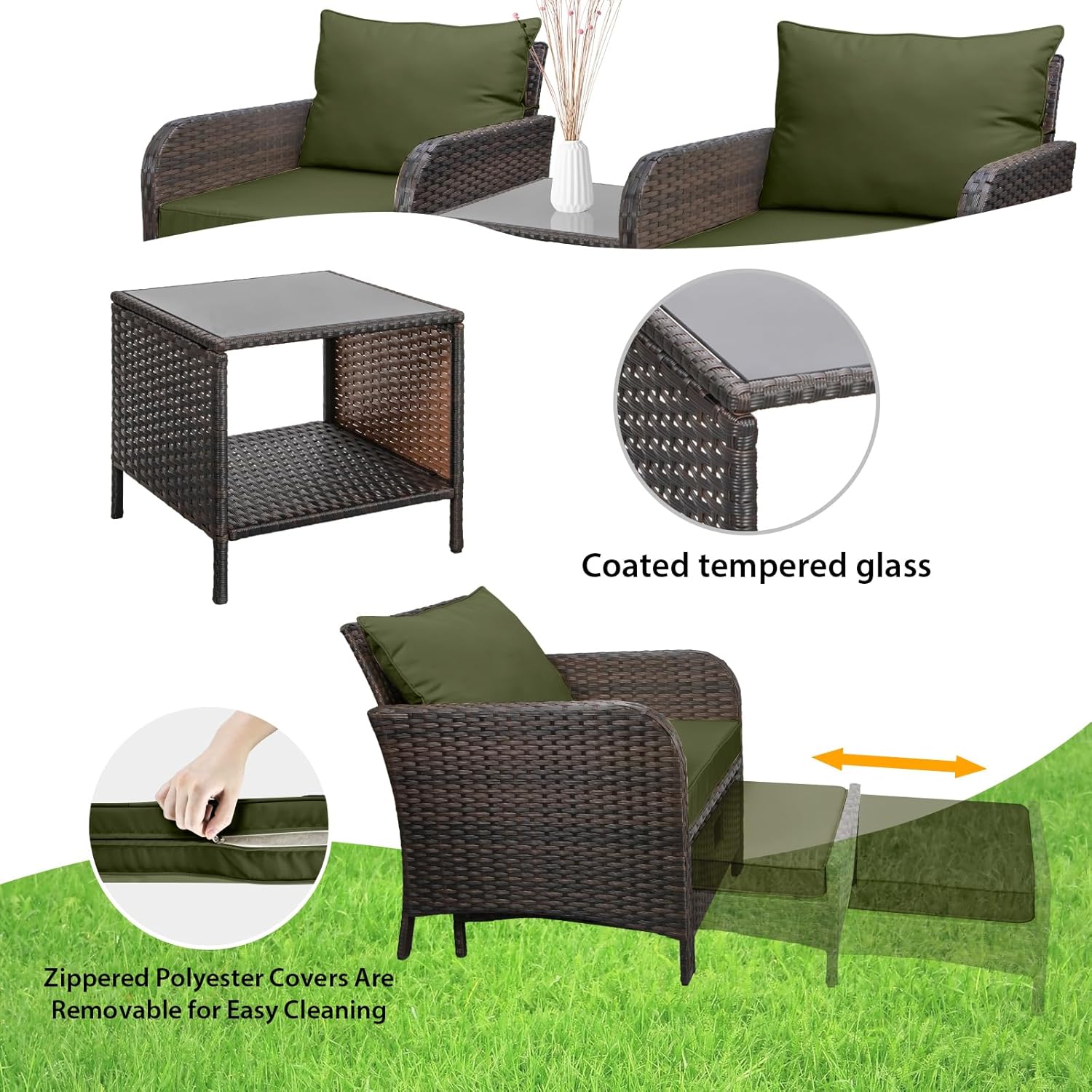 طقم أثاث خارجي من 5 قطع من الر - مراجعة Outdoor Furniture Lounge Set وسعره