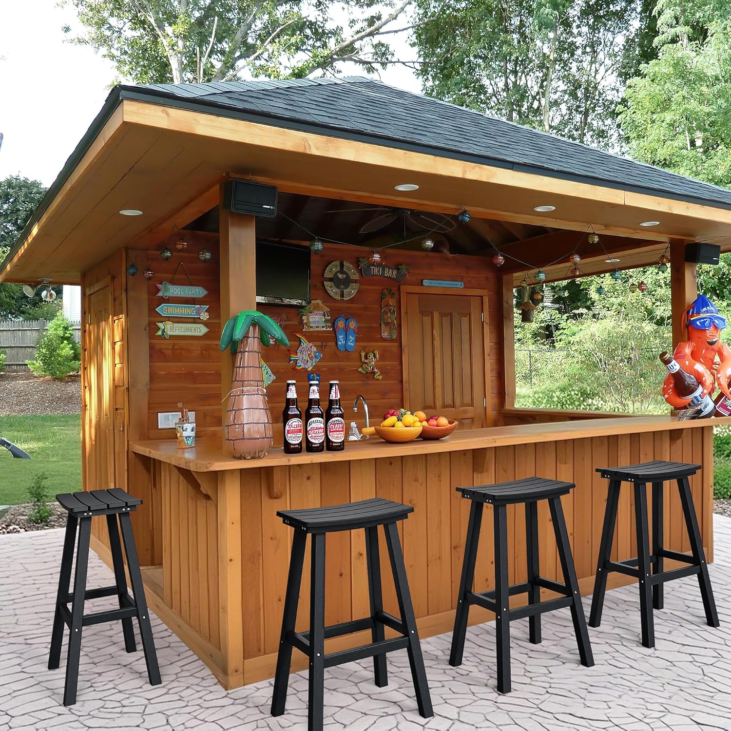 مجموعة من كرسيين للبار خارجيين - مراجعة Outdoor Furniture Hdpe وسعره