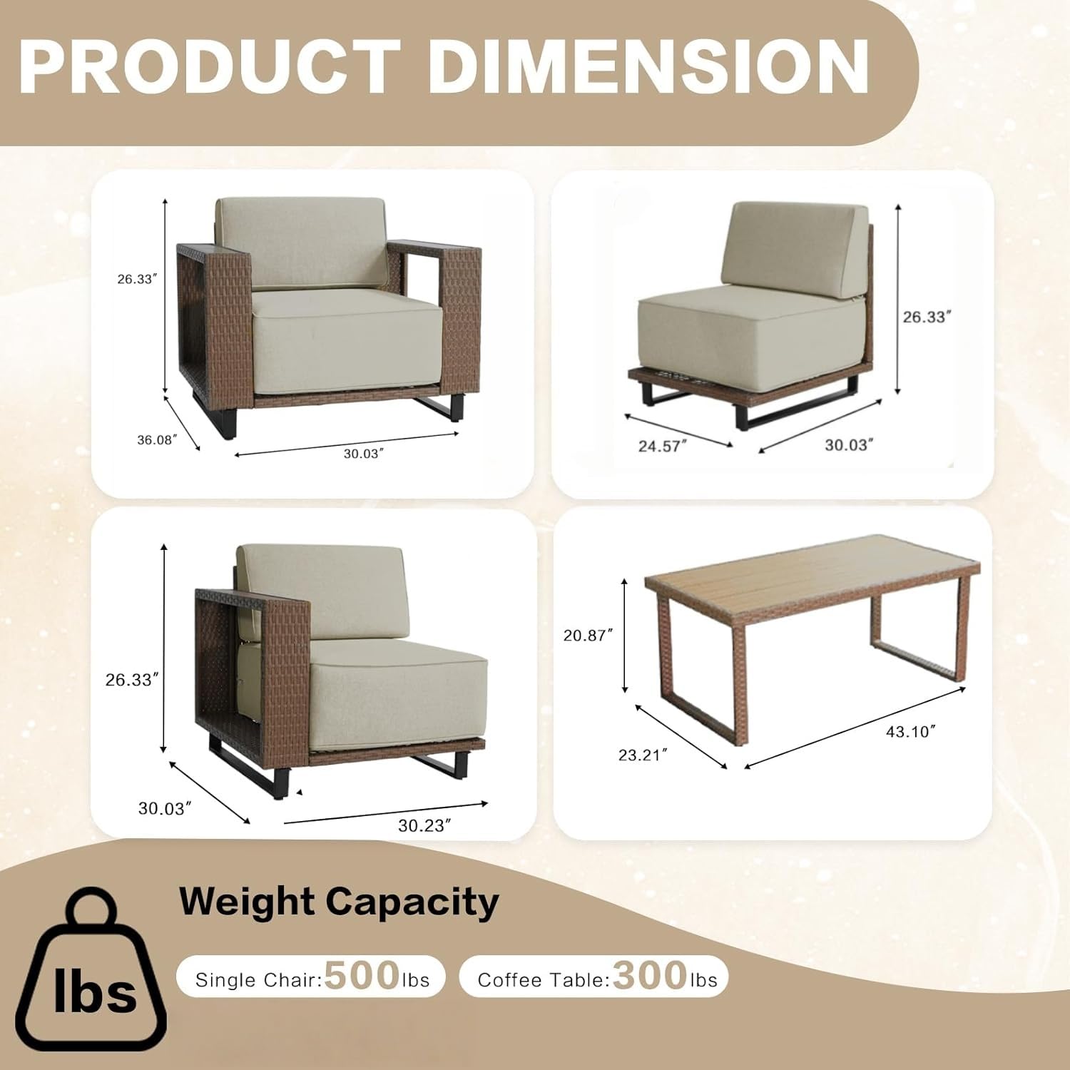 طقم أثاث خارجي مكون من 7 قطع،  - مراجعة Outdoor Furniture Lounge Set وسعره