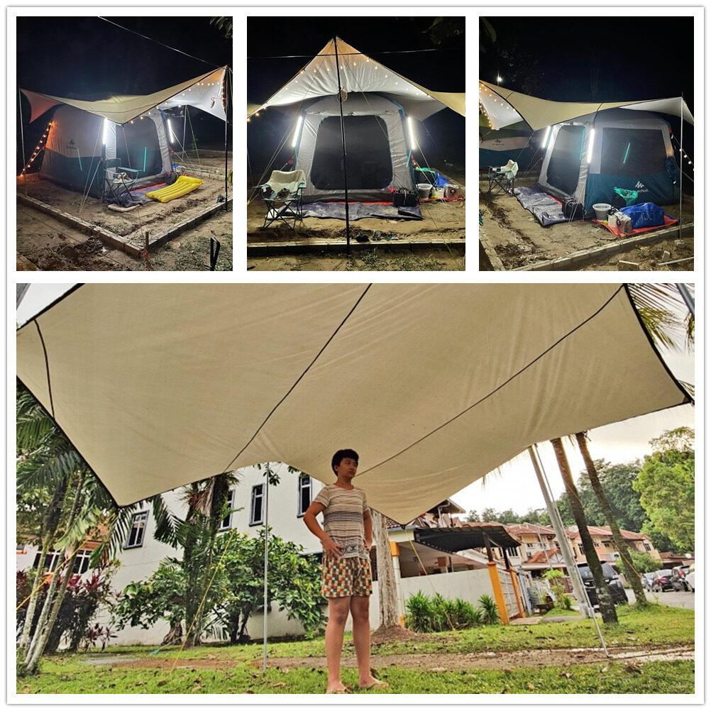 مثمن 5.1x5.1 متر قماش القنب ال - مراجعة Sun Sail Shade وسعره