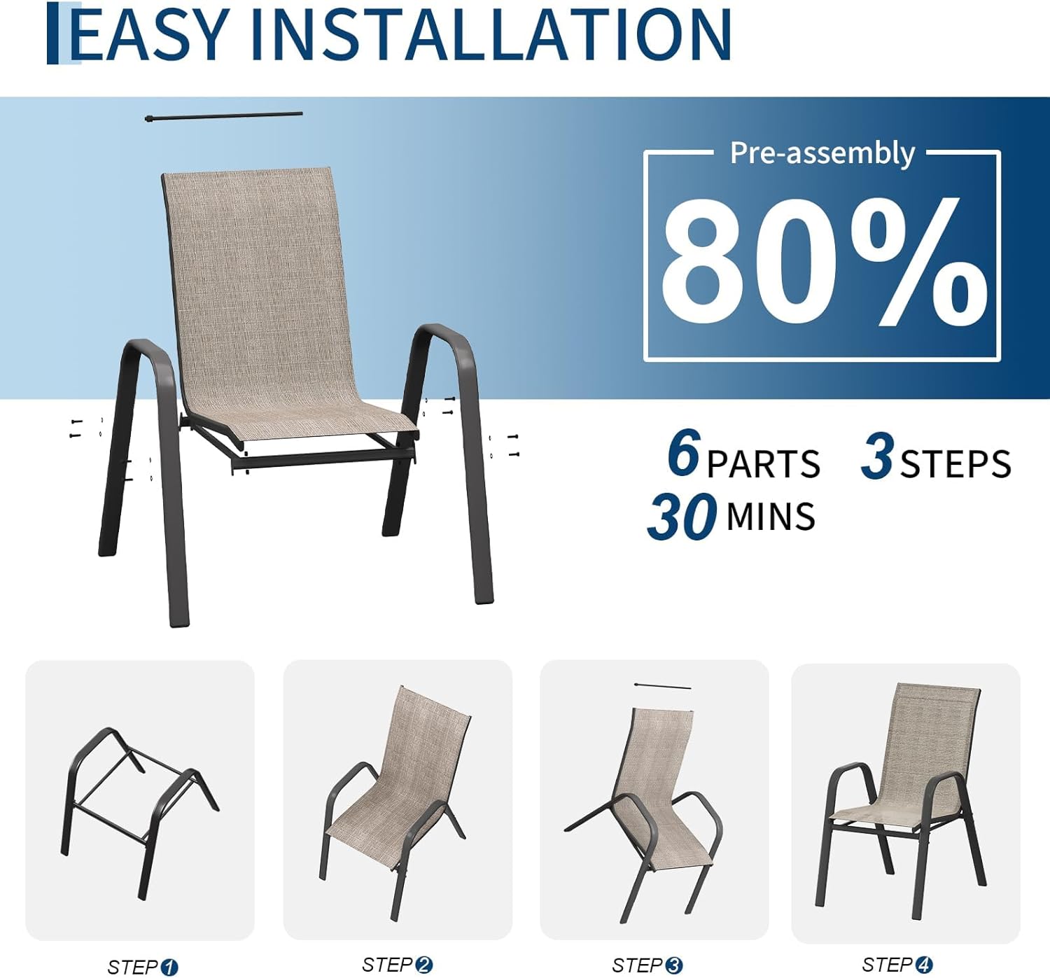 مجموعة من 4 كراسي طعام للفناء، - مراجعة Outdoor Furniture Dining Set وسعره